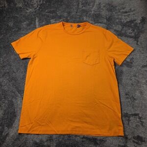 Ralph Lauren Purple Label Washed Jersey Pocket T Shirt  Mens Large Orange